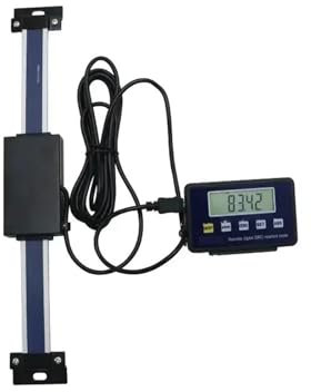 YQVEOT Linearer Encoder, 0-150 mm Digitale lineare Skala mit Fernanzeige Digitalanzeige lineare Skala Externe Anzeige lineares Lineal mit Basis, Digitalanzeige-Encoder für Drehmaschinen(0-150mm)