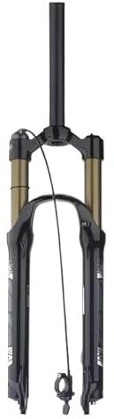 ZiYouao Fahrrad Gabel MTB-Gabel Magnesiumlegierung Luftdruckfelge Federgabel 26 27,5 29 Zoll Gerades/konisches Rohr Schnellspanner Fahrradgabel Fahrradgabeln(27.5Straight Remote5)