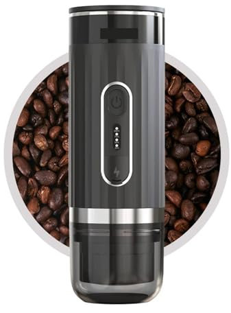 EDEDE Portable Espresso Machines, Portable Coffee Maker Wireless Heating Coffee Machine Compatible With Capsule & Ground Coffee 3 In 1 For Camping Travel for Camping, Hiking, Travel, RV, Office