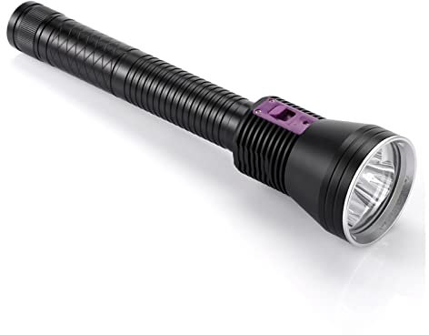 MQDLJSE Linterna de Buceo de 8000 lúmenes, 3 LED XHP70, luz Amarilla/Blanca, Linterna de Buceo Profesional subacuática, Resistente al Agua hasta 100 m, lámpara de Buceo para Exteriores, li