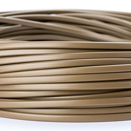 ORION LIGHTSTYLE Câble plat de lampe de rechange en PVC gainé YML 2 conducteurs 2 x 0,75 mm2 deux conducteurs câbles minces câble de lampe doré 10m 10 mètres