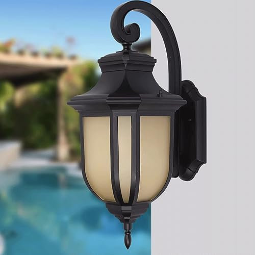 Lampada a muro , Lampada da parete for esterni V-intage, lampada da parete in stile industriale in alluminio nero, apparecchio di illuminazione decorativa decorativa americana impermeabile for patio/s