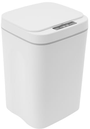 Fricienc Poubelle à capteur - 16 l - Poubelle de cuisine intelligente avec couvercle - Filtre anti-odeurs - Poubelle automatique sans contact - Petite poubelle en acier inoxydable