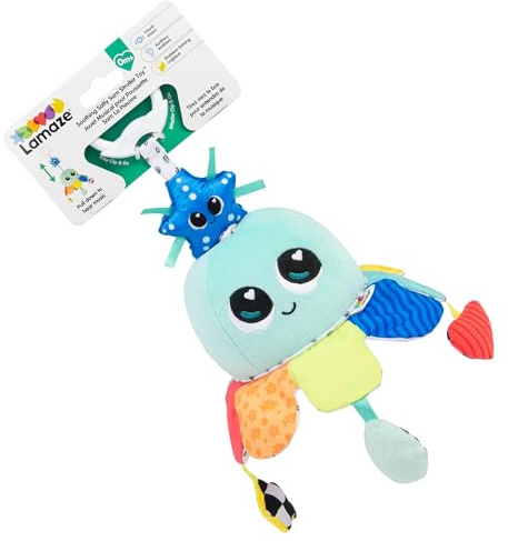 LAMAZE Beruhigender Salty Sam, Musikalisches Plüschspielzeug für Babys mit Sanften Klängen und Weichen Texturen, Sensorisches Entwicklungsspielzeug mit Bauchlage-Unterstützung, Ab Geburt Geeignet