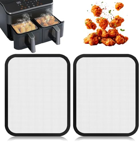 LURICO Protección contra salpicaduras de malla fina de acero inoxidable para Cosori Airfryer 8,5 L/Dual Blaze TwinFry 10 L,protección contra salpicaduras de grasa Fácil de Limpiar（Juego de 2 piezas）