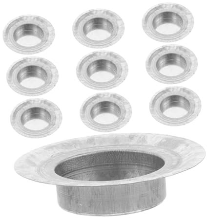 Sosoport 10pezzi Portacandele in Barattolo Inserti in Acciaio Inossidabile Per Coperchi Di Barattoli Accessori Per Candele Da Interno Portacandele Bocca Standard Protezione Sicura Per Cande
