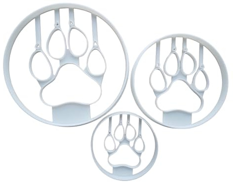 Cat Paw Print Feline Shape Cookie Cutter Dough Biscuit Pastry Fondant Sharp Stencil Kitten Kitty Foot Pet Animal (Small)