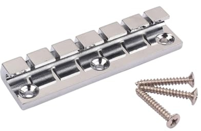 TOYANDONA 6 Saiter Chromfarbene Gitarrenbrücke Saiten Bassgitarre Metall Ersatzteile Langlebig Leicht Montierbar Glatt Poliert Robust