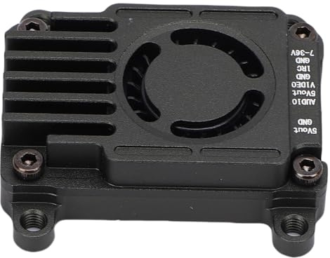 SUNGOOYUE Transmetteur Vidéo de Drone 72CH, Boîtier en Alliage d'aluminium, Refroidissement Actif, VTX 4.9G 5.8G 6G pour Course FPV et Photographie de Drones