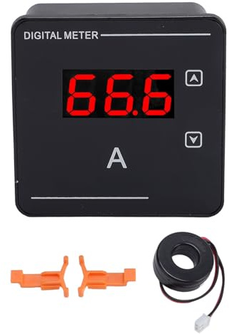 Garosa Amperometro CA Digitale 1-120A Display LED Retroilluminato Misuratore di Corrente CA con Installazione Integrata per Quadri Elettrici Monitoraggio Dell'alimentazione Montaggio a