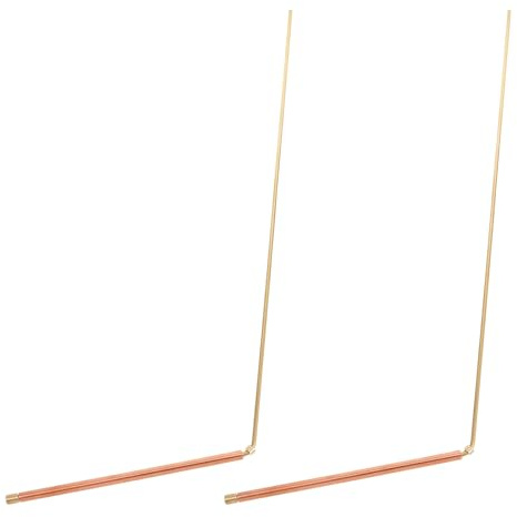 Homoyoyo 2 Baguettes de Sourcier en Cuivre Pur 99% pour Détection des Esprits et Métaux Outil de Divination Polyvalent Légères et Compactes Adaptées Chasse aux Fantômes et Localisation