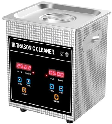 2L Ultrasonic Cleaner 120W with Digital Timer - Powerful 60W Jewelry, Coins & Nail Art Cleaning Machine, Compact & Efficient for Small Items, Professional Ultrasonic Cleaning Solution