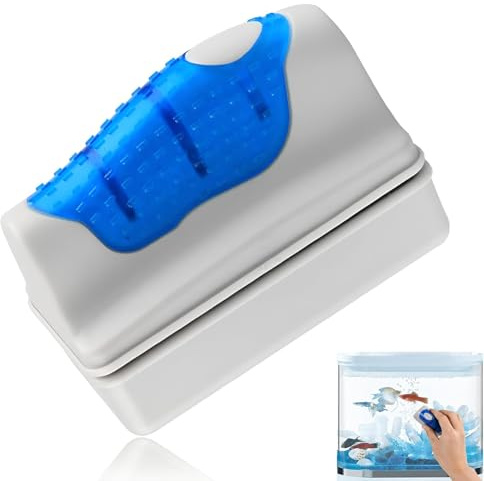 AVQY Magnetic Fish Tank Cleaner Aquarium Magnet Glass Cleaner, Fish Tank Algae Scraper Brush Cleaner Aquatic Algae Scraper Scrubbing Tool for Fish Tank Under 50 Gallon