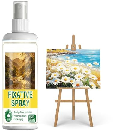 Genérico Art Fixative Spray, 120ml Sellado Rápido y Resistente a Manchas, Fijador para Acuarela, para Gouache Acrílicos Papel Pintado Arte Manualidades Pintura Óleos Carboncillo