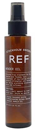 REF | Sweden Wonder Oil | Olio per capelli | Marula e Jojoba | Ripara, Nutre e protegge i capelli | Senza silicone | Dona lucentezza | Per tutti i tipi di capelli | 125 ml