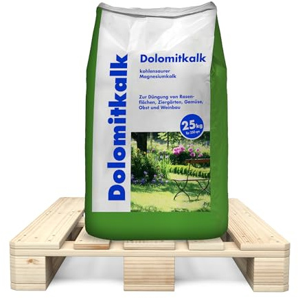40x25 kg Dolomitkalk Magnesiumkalk Calcium und Magnesium in einem Dünger - Palette 25kg =250m²