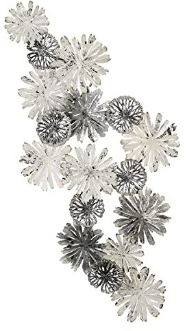 Casablanca Wanddeko - Blanc - weiß/silberfarben/grau 150 x 70 cm