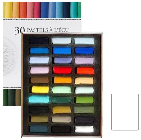 Sennelier ensemble de Pastel secs 30 demi-pastels tendres à l'écu plein air, SET BORD DE MER, Pastel Extra Finset ET1 cartes postales