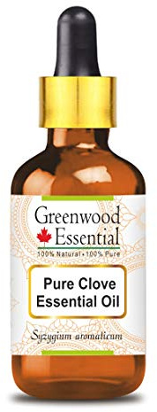 Greenwood Essential Puro olio essenziale di chiodi di garofano (Syzygium aromaticum) distillato a vapore di grado terapeutico naturale con contagocce in vetro 100ml (3,38 once)