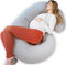 Kolbray® Almohada de Embarazo (Disponible en C y U) – Almohada de Maternidad de Cuerpo Pleno para Dormir con Funda Extraíble de Jersey | Cojín Ortopédico de Apoyo para Mujeres Embarazada o Lactantes