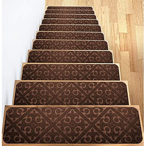 MFXI 13 Stück Antirutschstreifen Treppe Set, 8x30 Selbstklebende Treppenpads,Stufenmatte Kleinformat,StrapazierfäHig & Pflegeleicht,für Kinder Haustiere