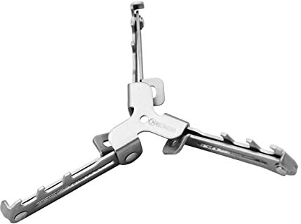Jxjamp Accessoires de Cuisine Camping en Plein air réchaud à gaz Support de Base en Acier Inoxydable Cartouche Pliante bidon Support de trépied Support de prévention de Bouteille Pièces détachées