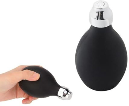 Fyearfly Dry Shampoo Bottle Barber Powder Spray Bottle, Silicone Portable Powder Spray Bottle Hairdressing Dry Shampoo Powder Blower For Hair Salon Home Use, Black