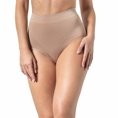 Risalti Slip Modellante Donna Pancia Piatta - Mutande Contenitive, Slip Vita Alta Senza Cuciture ed Etichette - Made in Italy