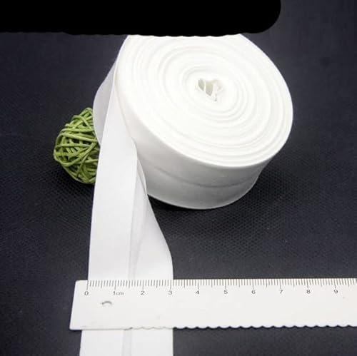 3 CM Extra Breite Baumwolle Schrägband Einfarbig Kariert Druckmuster Einzelfalte Nähen Diy Kleidung Stoff Zubehör-2 Weiß 3 cm