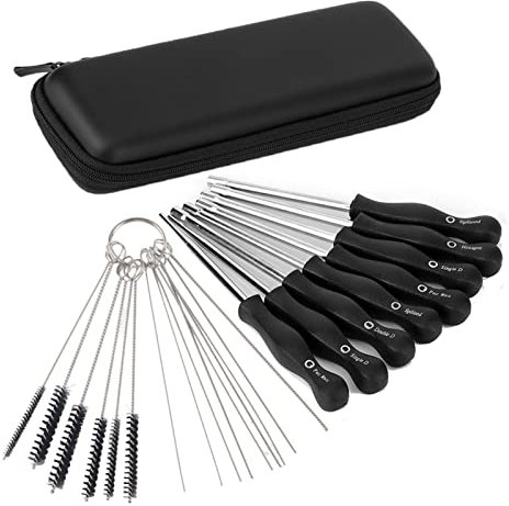BOROCO Outil de réglage de carburateur Carb Tournevis Clean Brush Tool Set Kit de réparation