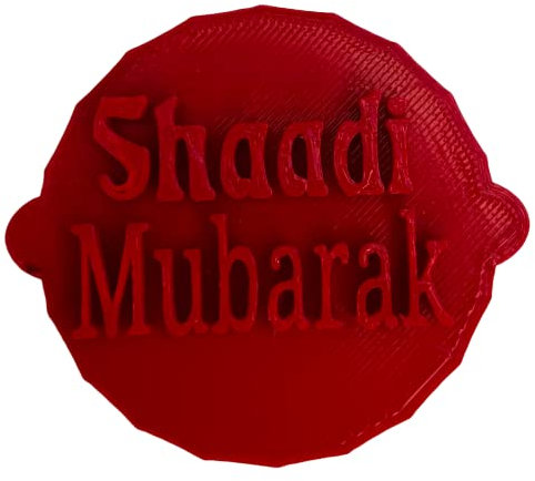 Shaadi Mubarak Cake and Biscuit Embosser Stamp - Add a Unique Touch to Your Wedding Celebrations