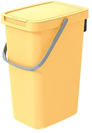 Keden Systema Q Cubo de Basura Cubo de Reciclaje (12L, Amarillo Claro)