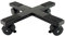 Tecnokit Carrello porta piante da interno ed esterno in acciaio per vasi rotondi e quadrati cm 30, portavasi con ruote portata 70 kg colore nero (cm 28x28x6,5)