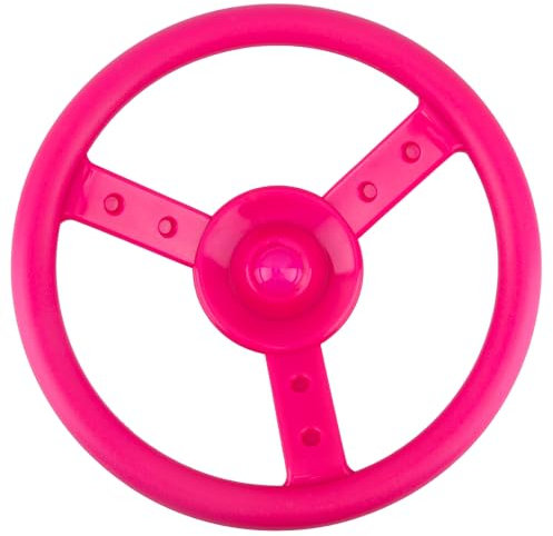 Haconba Playground Steering Wheel Accessories Plastic Swingset Steering Wheel Pirate Ship Steering Wheel Playset for Outdoor Backyard Treehouse Playground Jungle Gym (Pink)