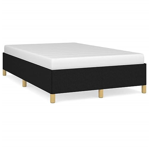 Tidyard Bettgestell Futonbett Bett Holz Doppelbett/Einzelbett Bettgestell Futonbetten Komfortbett Bettrahmen Schlafzimmerbett Schwarz 120x190 cm Stoff