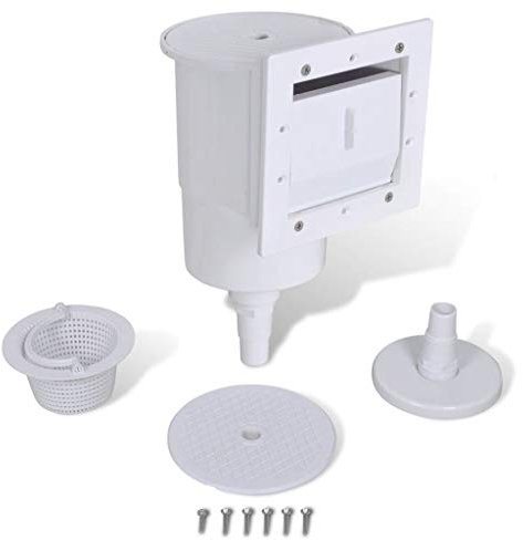 Iiaky Skimmer per Piscina Set 8 pz 21x25x30,5 cm,Set Skimmer Fisso con Bocchetta d'aspirazione per Piscine con cestello di Raccolta