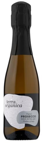 Terra Organica Prosecco 1 x 20cl | Italian Light and Extra Dry Sparkling Organic Mini Prosecco Bottle