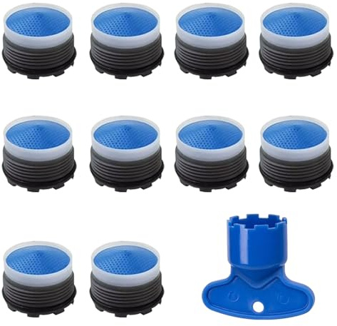 AstraGlam 10erpack Aerator Für Wasserhähne, Aufsatz Perlator Wasserhahn Sieb Wasserhahn Filter Strahlregler Aerator Passend Für Die Meisten Wasserhähne (M18.5)