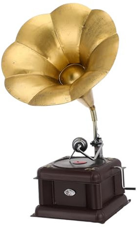 Garneck Handkurbel-Retro-Phonograph-spieluhr-bausatz Zum Selberbauen Vintage-Stil Grammophon Deko-objekt Für Heimdekoration Langlebiger Mechanismus Aus Robusten Materialien