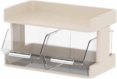 Organizador de cajones de té, 4 niveles, transparente para bolsas de té, cápsulas de café, azúcar, caja de té, estante para bolsas de té, estante para bolsas de té, estante para estación de té,