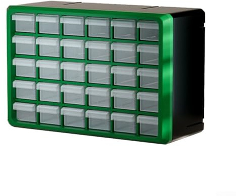 30-Drawer Plastic Drawer Storage Cabinet for Garage Organization, Bead Organizer, Teacher Toolbox, Makeup Organizer, and More(green)