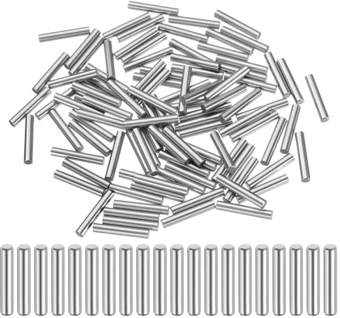 QUARKZMAN Zylinderstifte Rostfrei 3x20mm Spannstift, Silberton 100Stück | Passstift Metallstifte Metallstifte, Dübelstifte Bolzen Metall für DIY, Möbel, Bastelprojekte