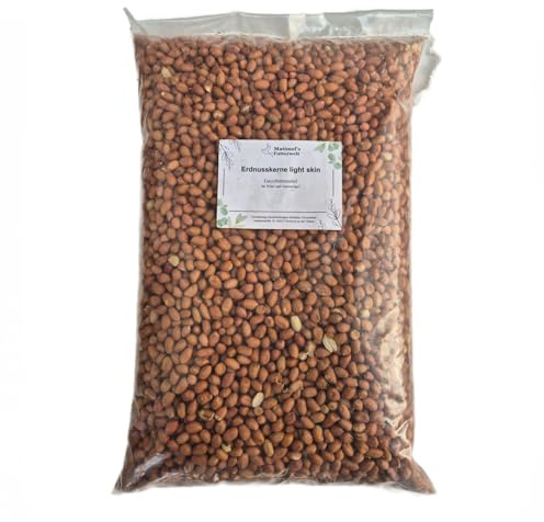 Matimels Futterwelt Erdnusskerne mit Haut(Light Skin), Erdnüsse, Vogelfutter, Top-Futterqualität (25 Kg)