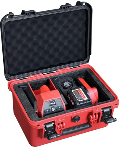 Case for Milwaukee M12 2475-20 Compact Inflator – Waterproof Hard Shell Air Pump Storage Box with Shockproof Foam, Fits Tool, Battery & Charger – Dustproof Heavy-Duty Carry Case (Case Only)