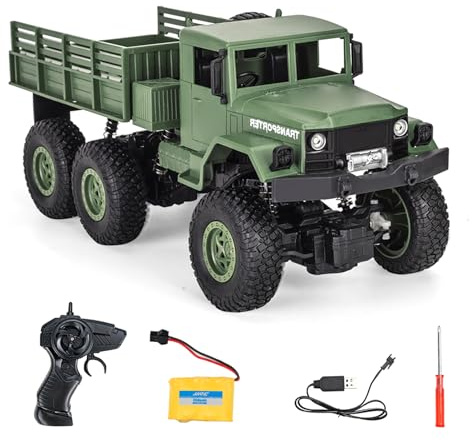TOUCAN RC HOBBY Plastica 1/18 Q69 camion militare radiocomandato 6x6 modello auto elettrica RC 0,5 kg di capacità di carico Multi-Terrian per regali speciali