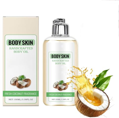 Massageöl Kokosnuss,Pflegendes Körperöl zum Massieren, Hautöl mit feuchtigkeitsspendender Wirkung,Veganes Massage Öl zum Entspannen,100ml