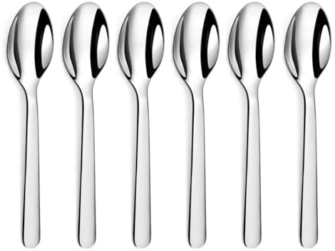 COUZON - Cuillère à café - Lot de 6 - Alkaline - Acier inoxydable 18/10, Finition Miroir, Epaisseur 3 mm, Longueur 147 mm - Inox