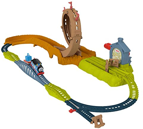 Thomas & Friends, Il Trenino Thomas Super Loop Lancia e Sfreccia, pista lunga quasi 5 metri con trenino motorizzato, Giocattolo per Bambini 3+ Anni, HMB93