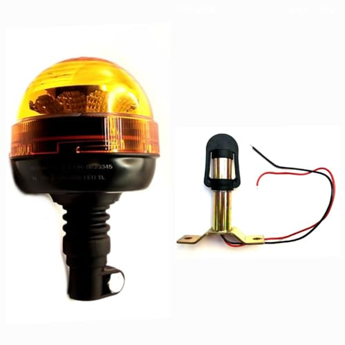MelTruck® Luz LED giratoria de advertencia 12 V 24 V Rotación R65 R10 flexible y tubo en T