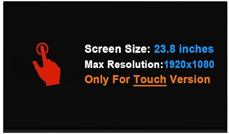 LCD Replacement for Lenovo Ideacentre All in One 520-24AST 520-24IKL 520-24IKU 520-24ARR F0D3 Touch Screen 23.8 Display Panel Repair FHD 1080P （Touch Version